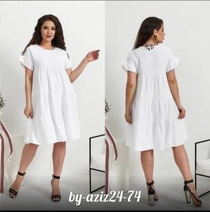 Платье 27421 Белый, Размеры: 54, Цвет: Белый
